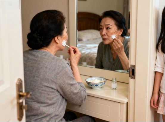 62岁阿姨怕长老年斑坚持3年往脸上涂尿素医生愣了：头一次见(图1)